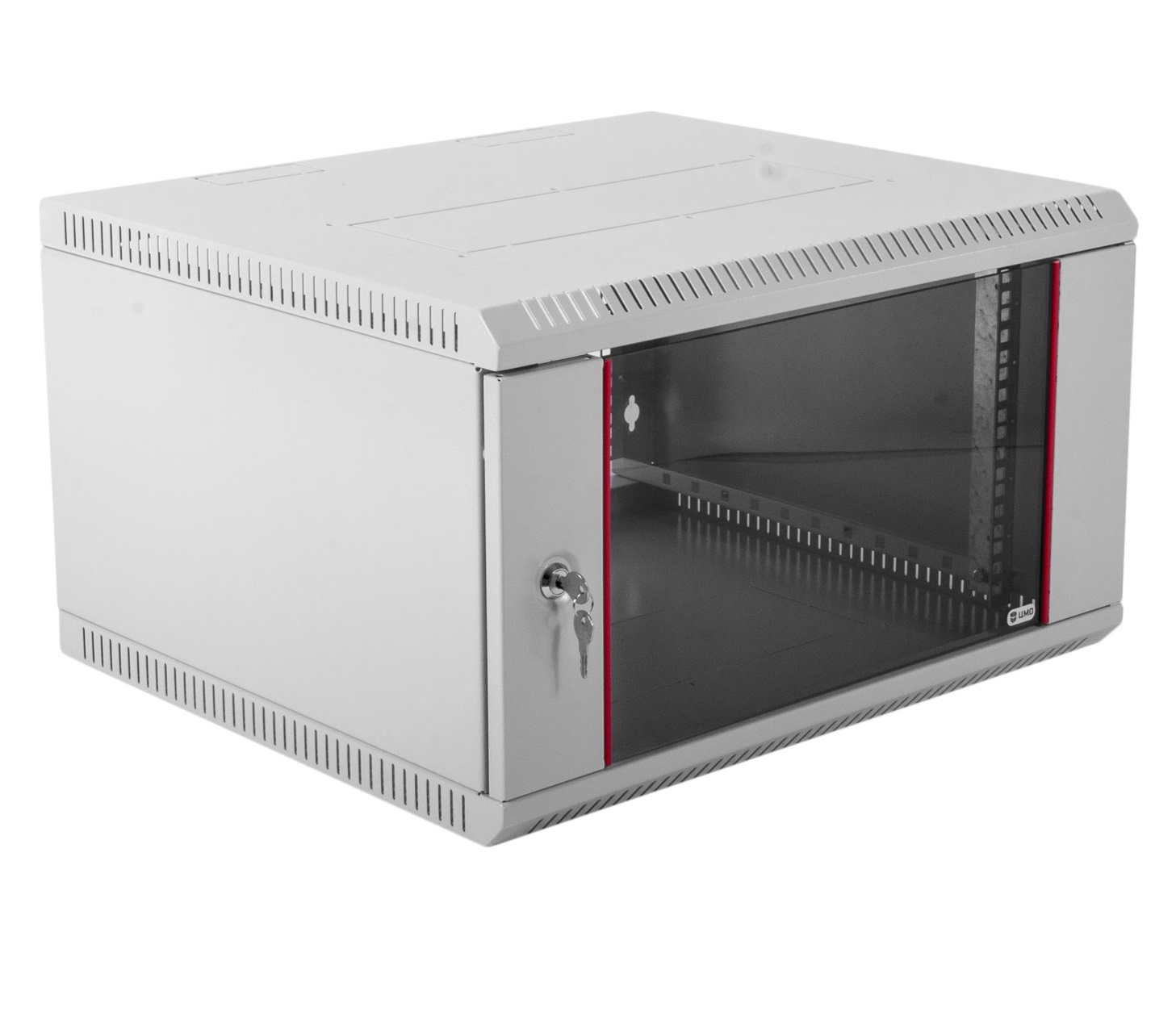 Шкаф телекоммуникационный настенный разборный 6U, 9U, 12U, 15U, 18U (600х350) дверь стекло ШРН-Э-6.350