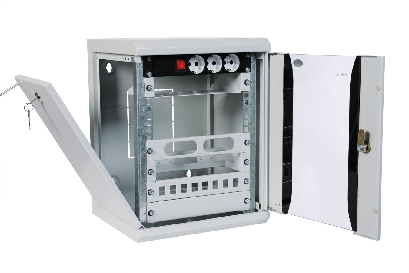 Шкаф телекоммуникационный настенный 10quot; 8U, 12U (350х255) ШРН-8.255-10