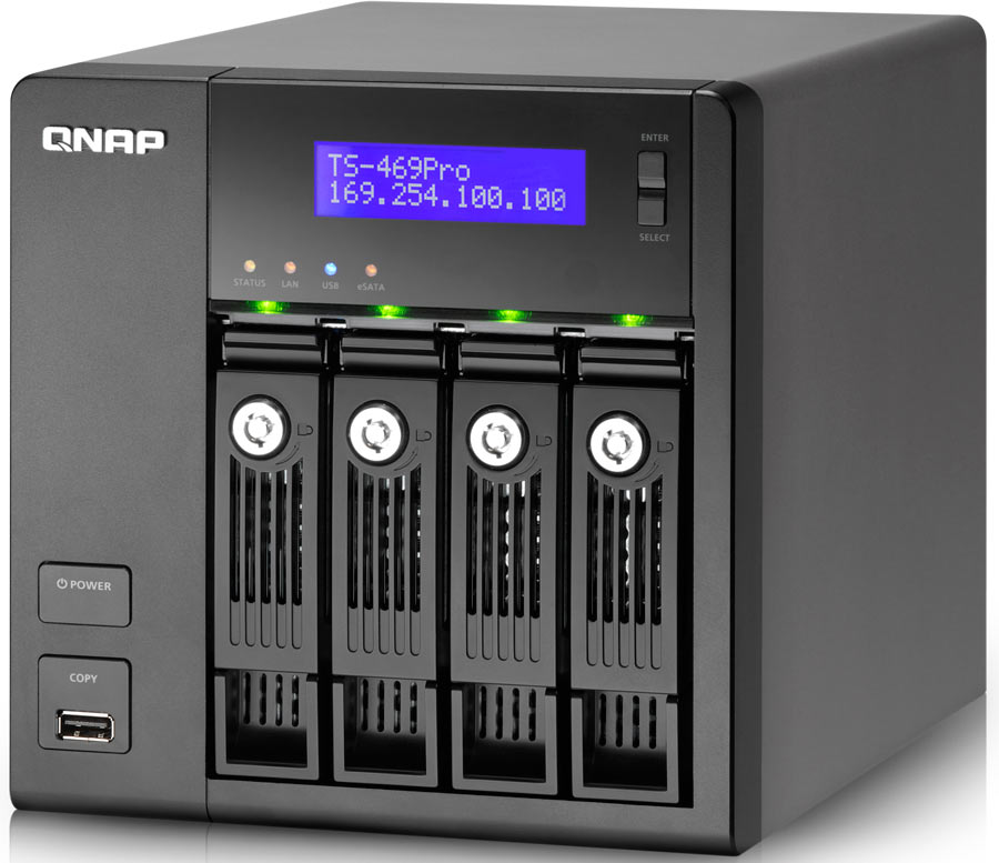 Сетевой RAID-накопитель с четырьмя отсеками для жестких дисков TS-469 Pro