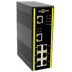 Symanitron SWD-62G - Промышленный 8-портовый неуправляемый Ethernet коммутатор с 2 гигабитными портами