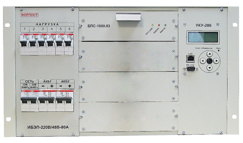 ИБЭП Форпост -220/48В-80А-1/4(1000)-6U