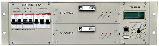 ИБЭП Форпост -220/60B-40A-2/2(1000)-3U-LAN